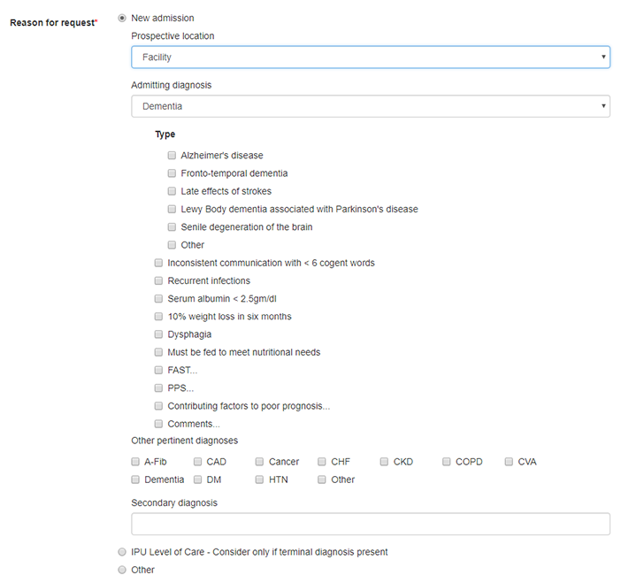 Hospice Admissions Partial Template